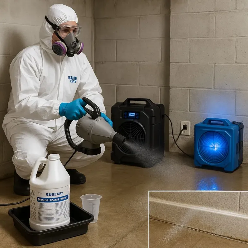 Sanitization and Odor Removal process in Central Waterford, CT